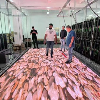 Painéis publicitários de LED para pisos internos