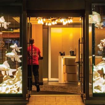 Painéis LED transparentes para ambientes internos