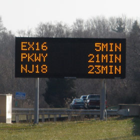 LED-Autobahnschild