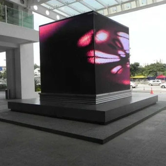 Pantalla LED cúbica flexible para exteriores