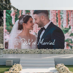 Pantallas LED flexibles para exteriores Bodas al aire libre