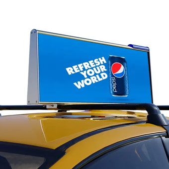 Pantalla LED de doble cara para taxi