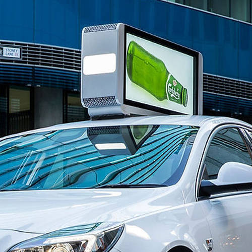Exhibición de vitrinas LED para taxis