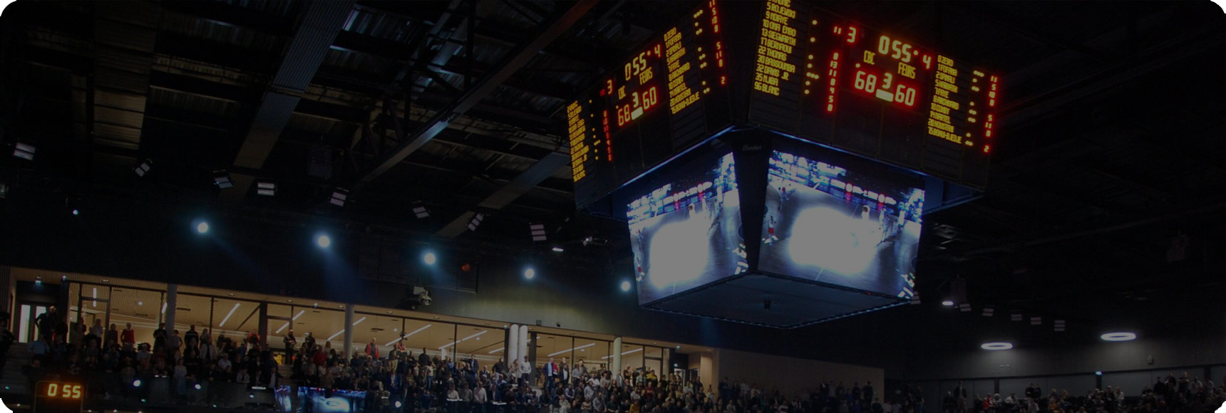 Banner con immagine del tabellone segnapunti del basket Fair Play