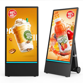 레스토랑용 플로어 스탠딩 LED 스크린