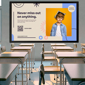 Módulos de LED internos de instituições educacionais