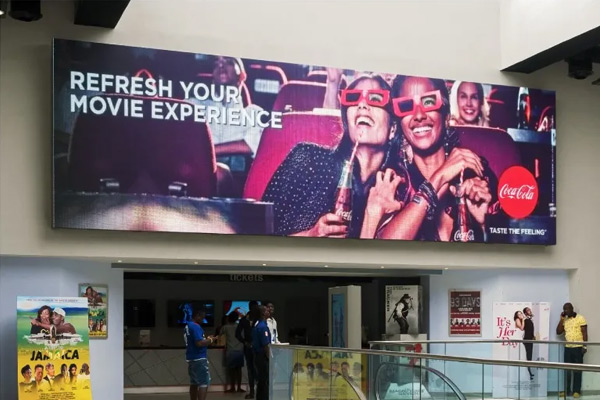 Outdoor de LED interno em shoppings
