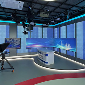 4k-LED-Bildschirm in Sendestudios