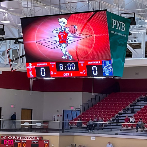Arena Scoreboard Of Basketball Scoreboard
