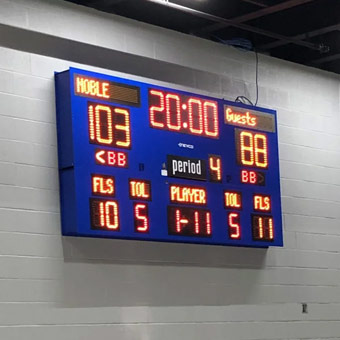 Arena Scoreboard Of Standard Center Mounted Scoreboard
