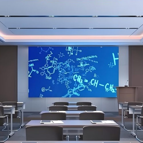 Exposição de vitrines de LED para educação