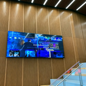 Display LED de educação para notícias do campus