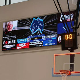 Display LED educacional para eventos esportivos