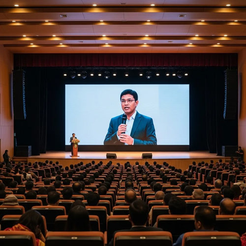 Exibições de casos de displays LED educacionais