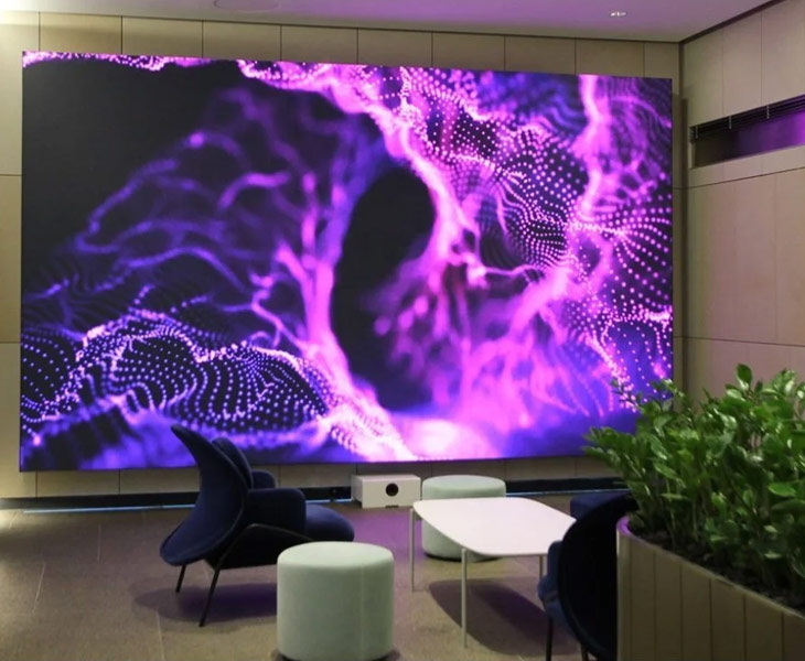 Affichage LED à pas fin pour hall d'intérieur