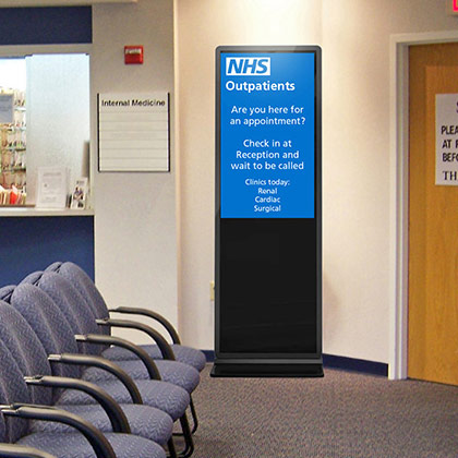 Displays LED hospitalares de chão