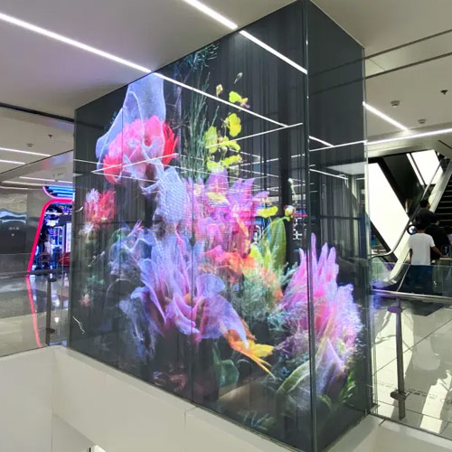 Grille LED Display Inside The Mall Case Show