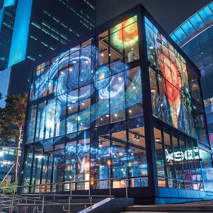 Grille LED Displays Of Wall Mounted