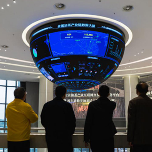 Schermo LED emisferico per display a cupola per interni