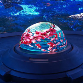Schermo LED Hemisphere per centri commerciali all'aperto
