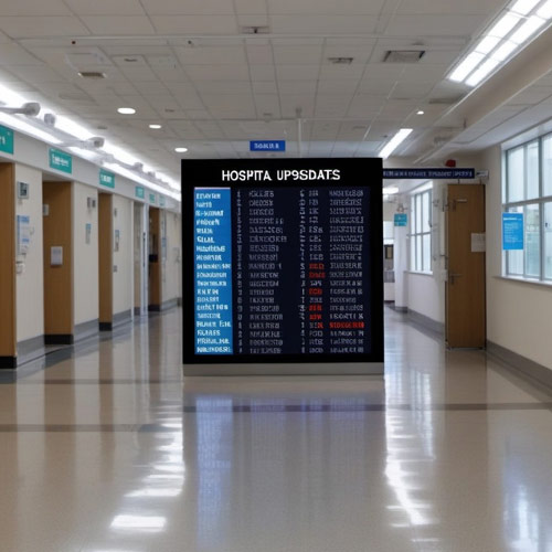 Vitrine de LED para porta de hospital