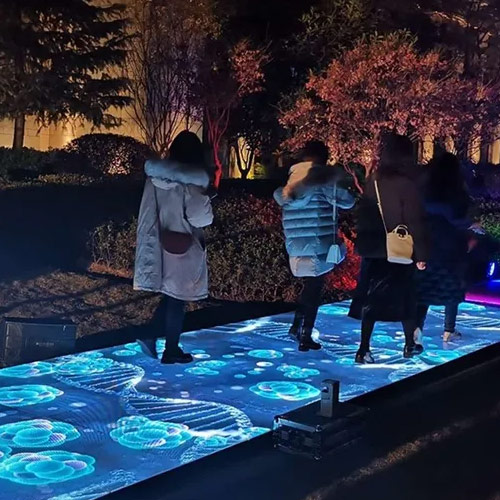 Schermo LED per pavimenti esterni, piastrelle per pavimenti di parchi, espositore per display