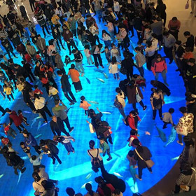 Schermo LED da pavimento per esterni dei centri commerciali