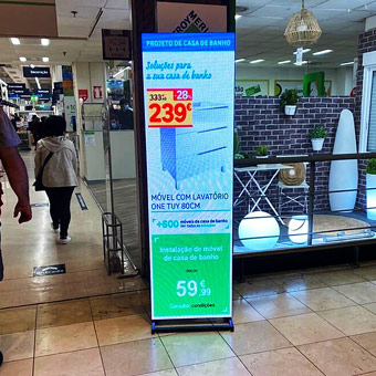 Pantalla LED para póster en comercios minoristas