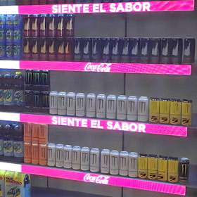 Pantalla LED para venta minorista en estanterías