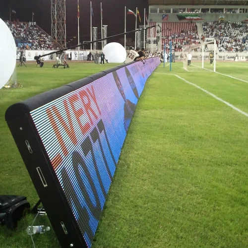 Vitrina de exhibición de barra de color con pantalla LED deportiva