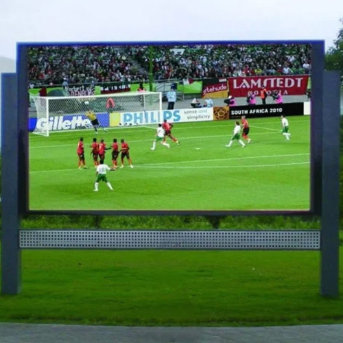 Vitrina de pilar con pantalla LED deportiva