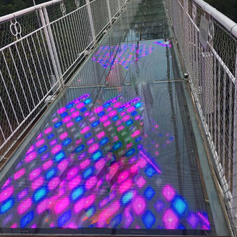 Display LED da pavimento trasparente
