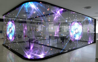 Pantalla de película LED transparente