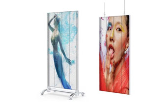 Póster LED transparente