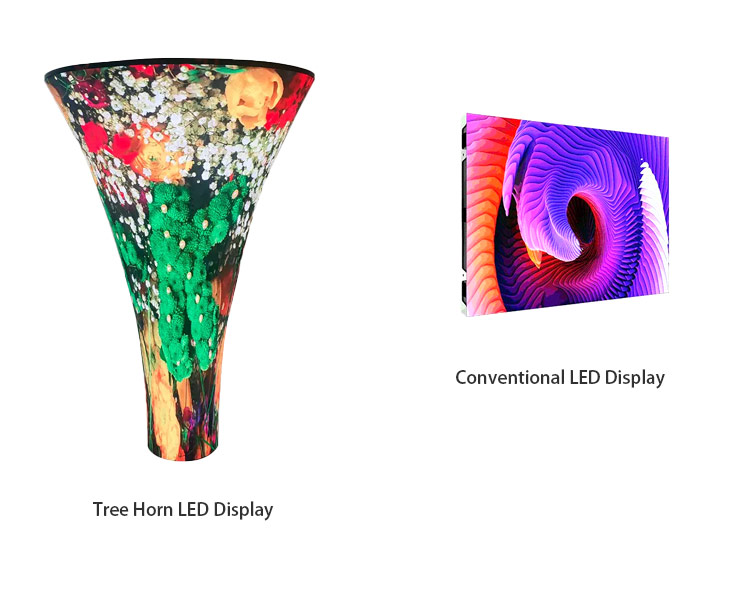 Display LED Tree Horn e Display LED Convencional