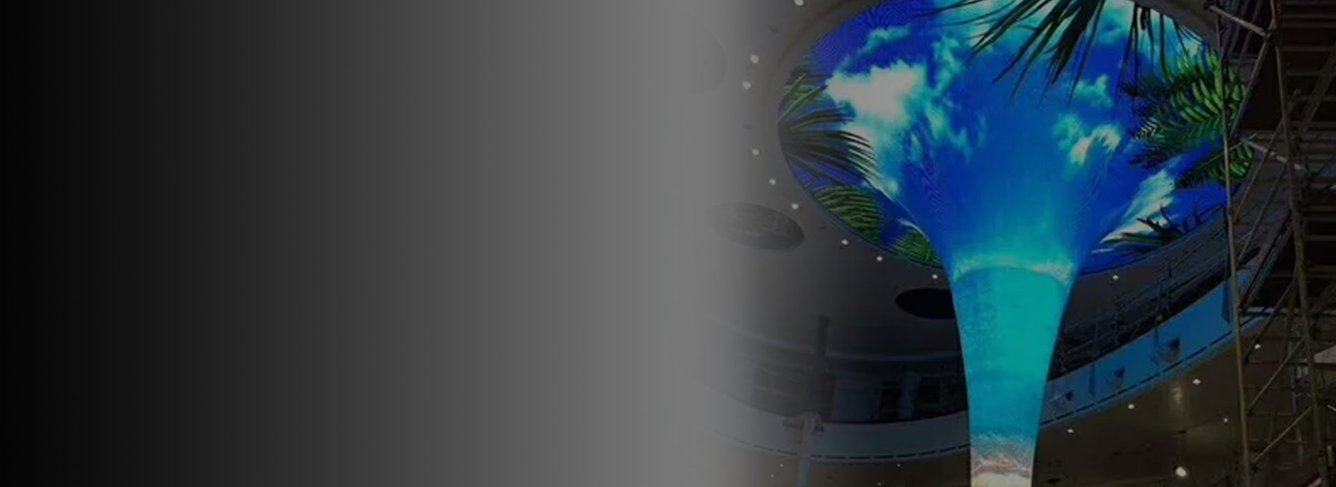 Banner de LED com chifre de árvore