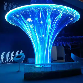 Display LED em forma de chifre de árvore em formato de cogumelo