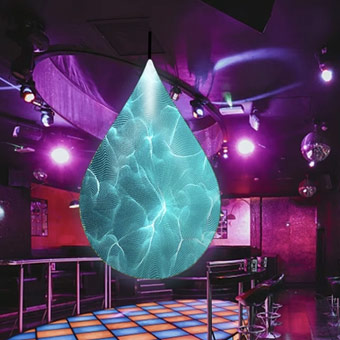 LED-Anzeige in Wassertropfenform
