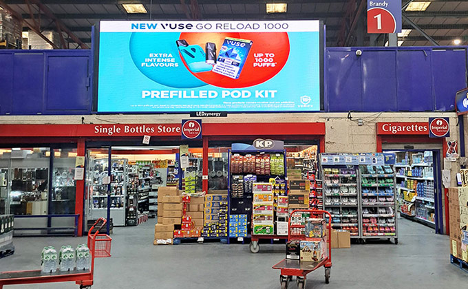 Pantalla LED para supermercados minoristas
