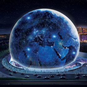 MSG Sphere'de Sphere LED Ekran