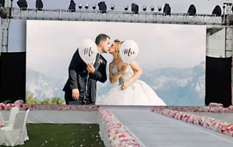 Parede de LED para casamento