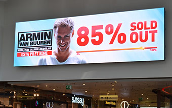 Display LED para publicidade interna