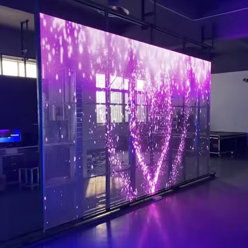 Vitrine d'affichage LED transparente d'intérieur