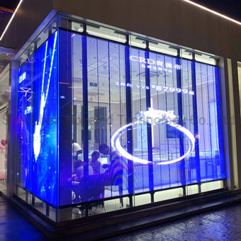 Affichage LED transparent d'intérieur pour bijouterie