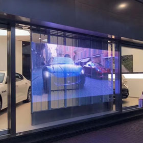 Écran LED transparent d'intérieur pour salons automobiles