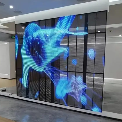 Indoor Transparent LED Display Of Floor Mounted Installation