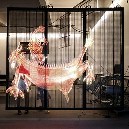 Indoor Transparent LED Display Of Frame Mounted Installation