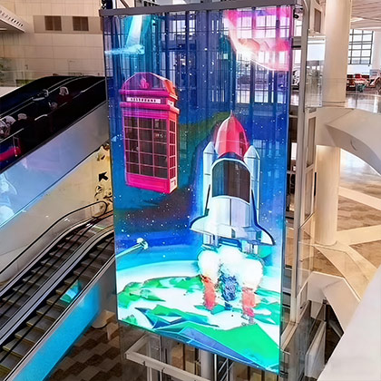 Indoor Transparent LED Display Of Suspended Installation