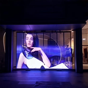 Écran LED transparent d'intérieur à impact visuel
