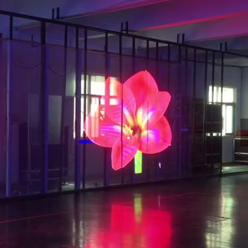 Vitrine d'affichage LED transparente d'intérieur